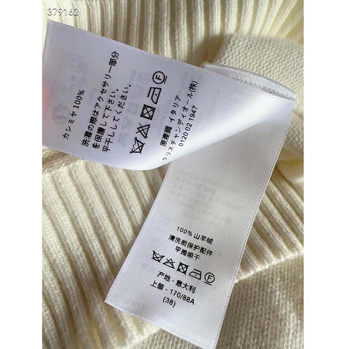 Dior Men CD Embroidered Sweater Ecru Cashmere Knit Pastel Pink Butterfly Around The World Motif