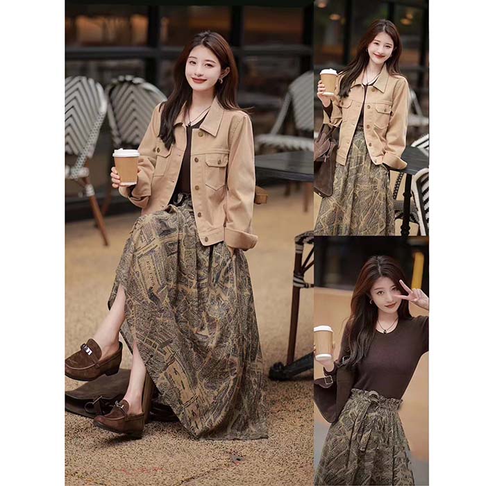 Dior Women CD Jacket Beige Cotton Denim Multicolor Butterfly Around The World Motif