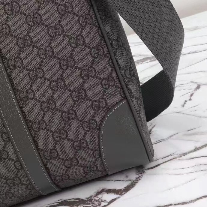 Gucci GG Unisex Ophidia Medium Tote Bag Grey Black GG Supreme Tender Canvas