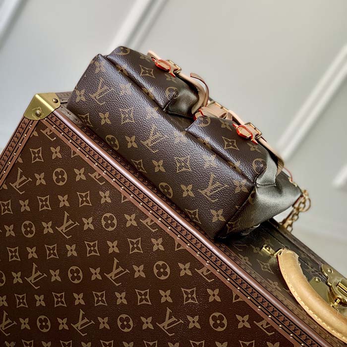 Louis Vuitton LV Unisex Excursion PM Brown Monogram Coated Canvas Natural Cowhide Leather