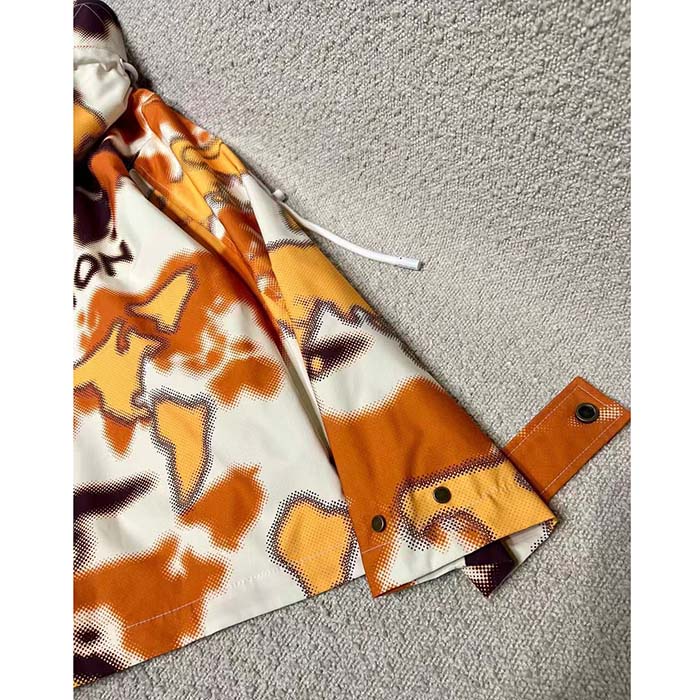 Louis Vuitton Men Cotton Hooded Blouson Regular Fit LV Mappamundi Signature Printed All Over