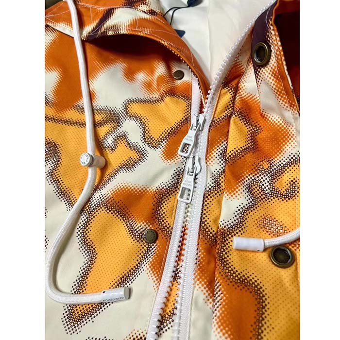 Louis Vuitton Men Cotton Hooded Blouson Regular Fit LV Mappamundi Signature Printed All Over