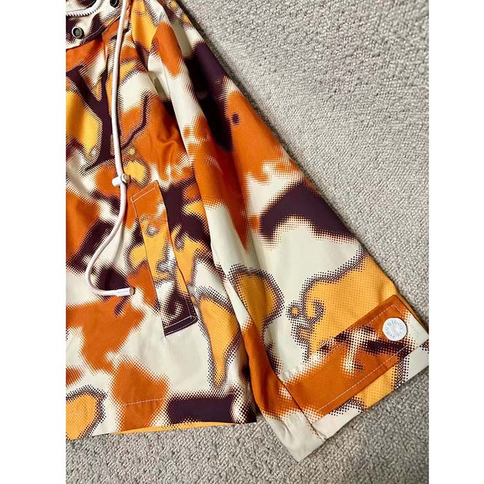 Louis Vuitton Men Cotton Hooded Blouson Regular Fit LV Mappamundi Signature Printed All Over