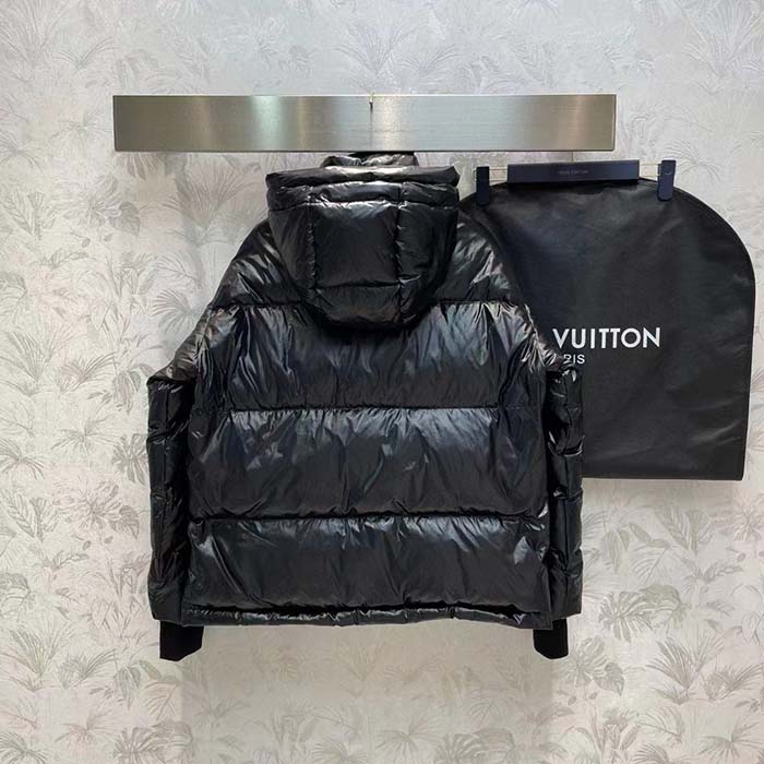 Louis Vuitton Men LV SKI Glossy Nylon Puffer Jacket Polyamide Black