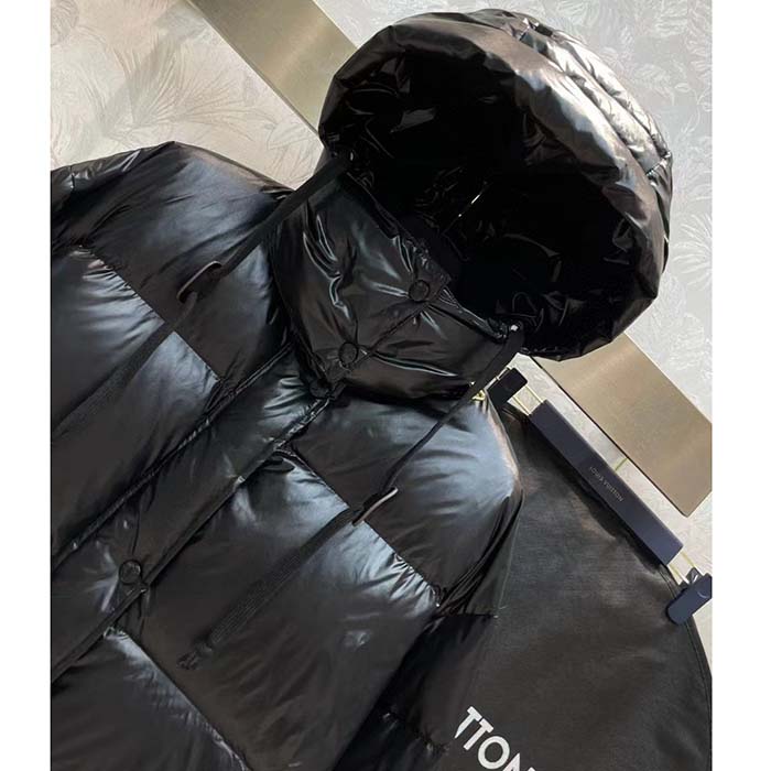 Louis Vuitton Men LV SKI Glossy Nylon Puffer Jacket Polyamide Black