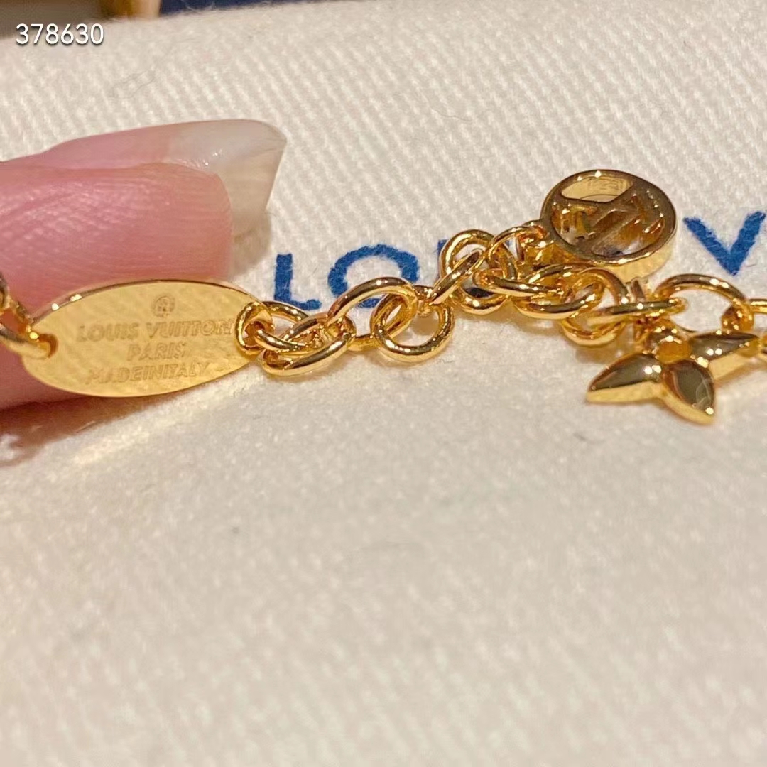Louis Vuitton Women LV Blooming Supple Bracelet Brass Monogram Flowers LV Circle