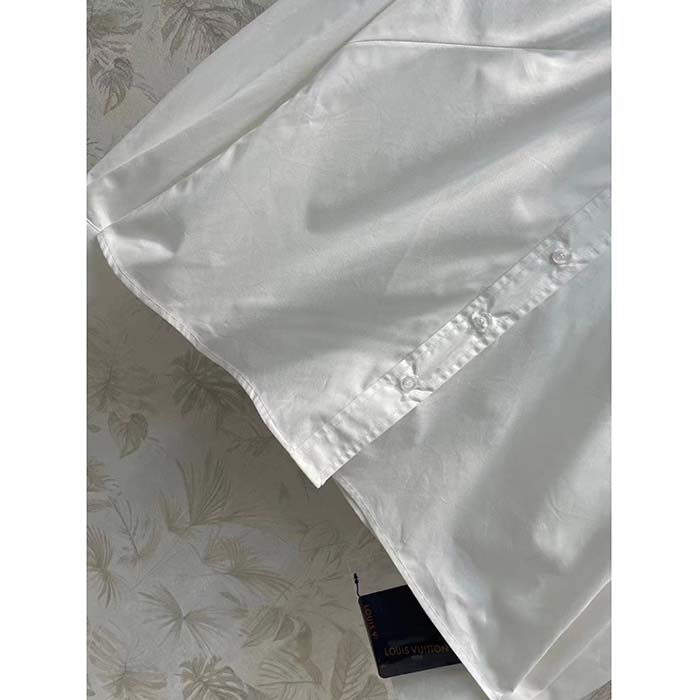 Louis Vuitton Women LV Fin Collar Shirt Cotton Optical White Regular Fit