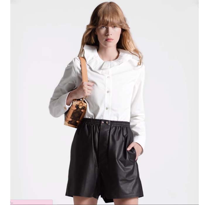 Louis Vuitton Women LV Fin Collar Shirt Cotton Optical White Regular Fit