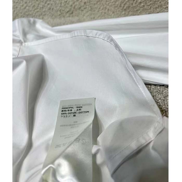 Louis Vuitton Men LV NIGHT Monogram Accent Shirt Cotton Polyamide Elastane Optical White