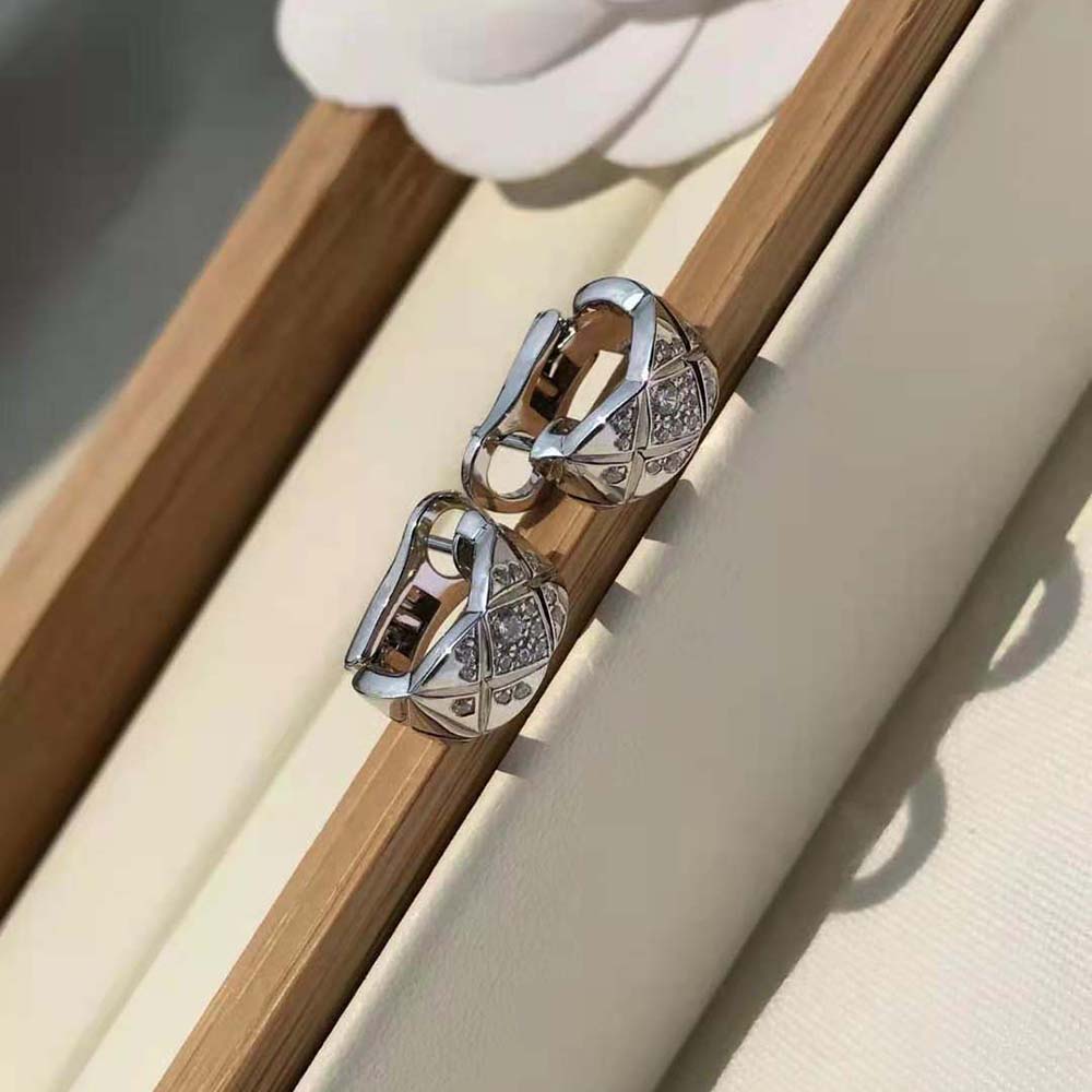 Chanel Women Coco Crush Earrings in 18K White Gold