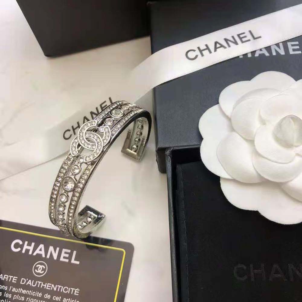 Chanel Women Cuff in Metal & Strass