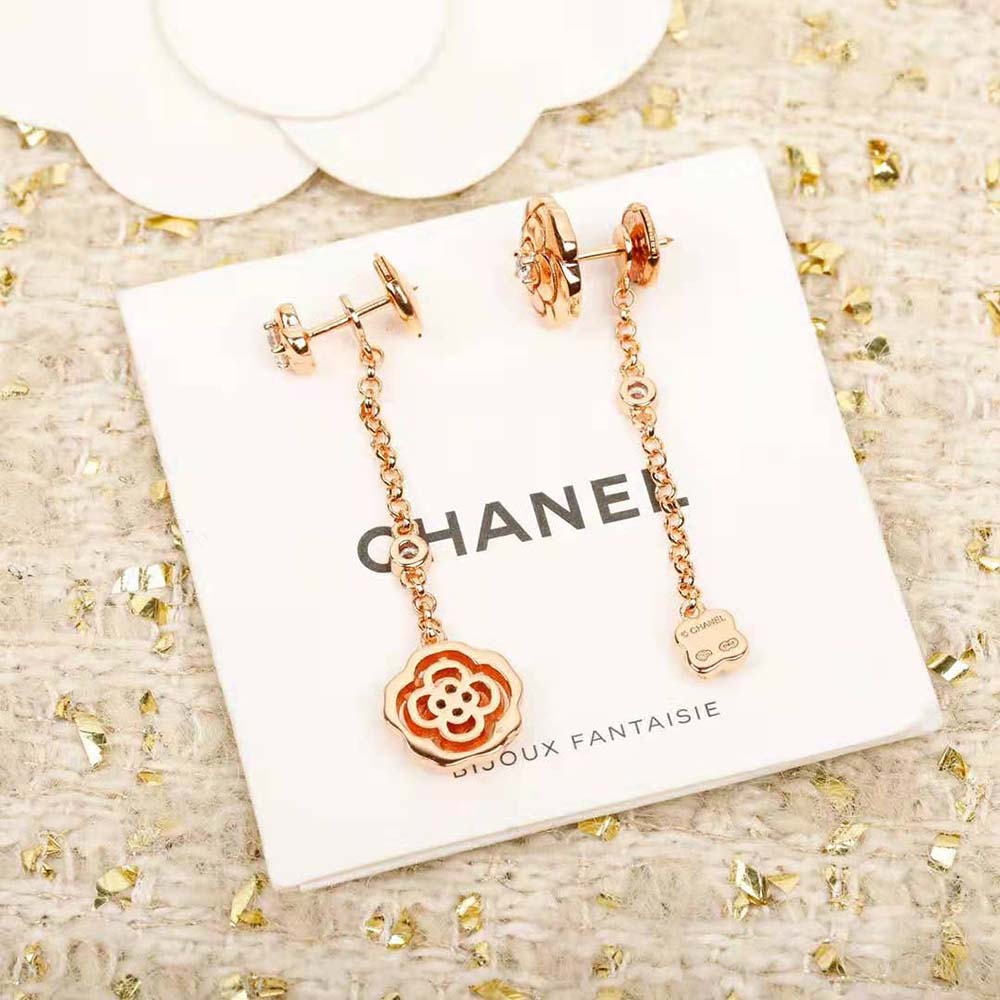 Chanel Women Extrait De Camélia Transformable Earrings