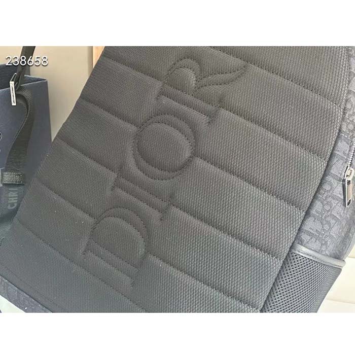 Dior Unisex CD Dior 8 Backpack Black Dior Oblique Jacquard