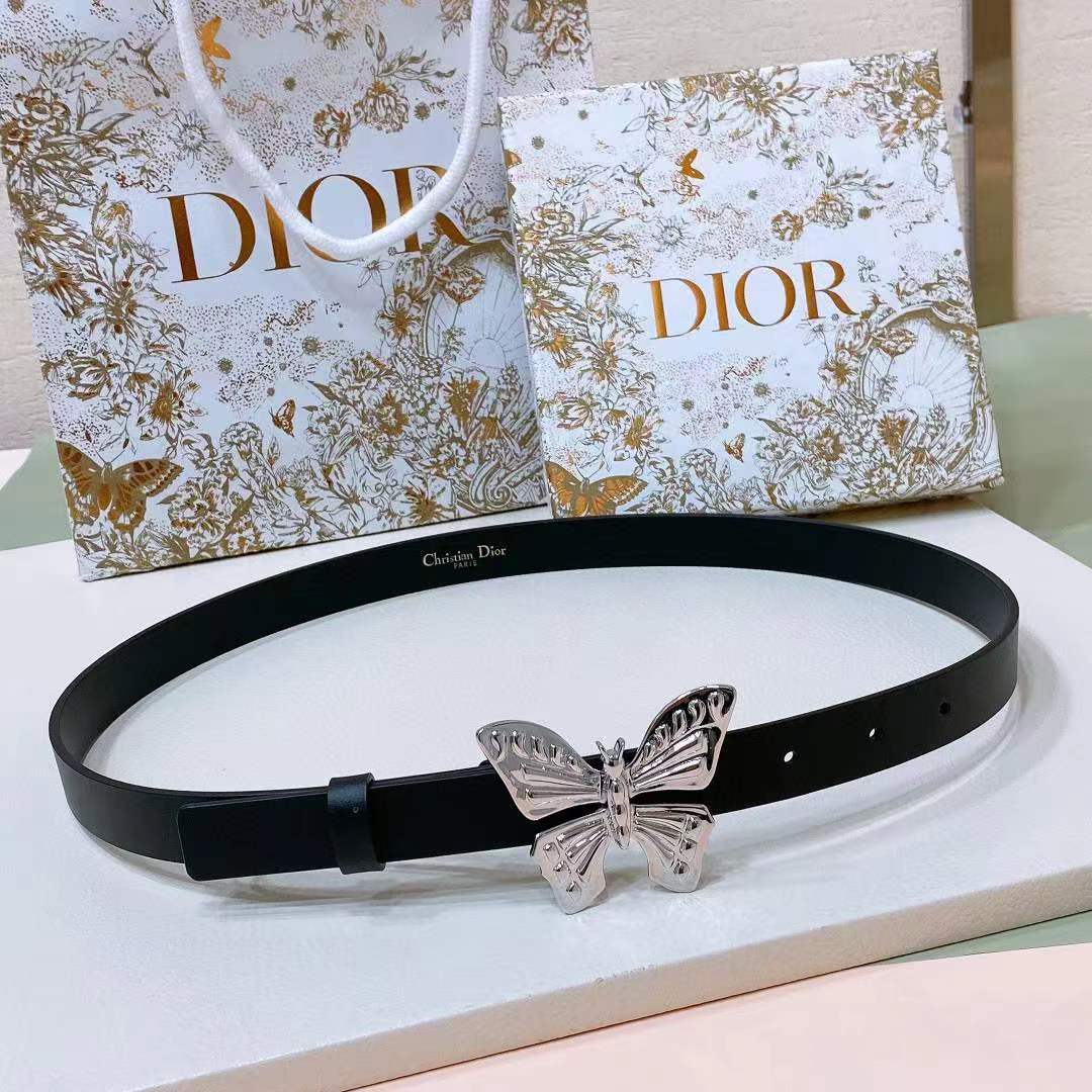 Dior Unisex CD Dior Métamorphose Belt Black Ultrasmooth Calfskin 20 MM Width