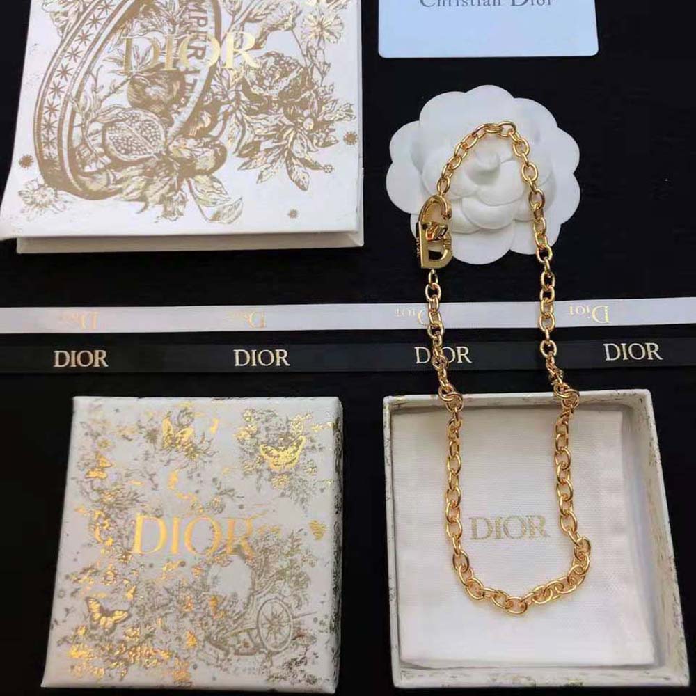 Dior Women CD Lock Necklace Gold-Finish Metal