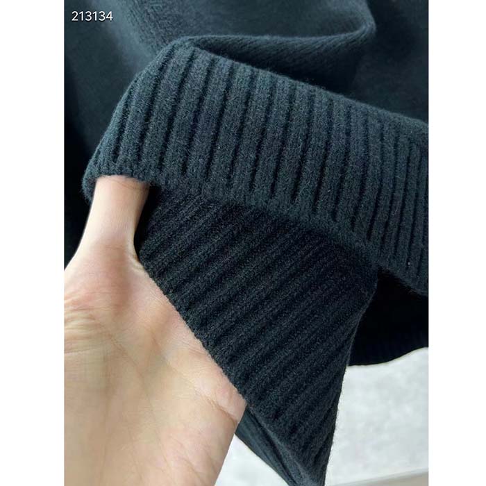 Gucci Men GG Wool Sweater Gucci Intarsia Blue Ivory Knit Crewneck Long Sleeves