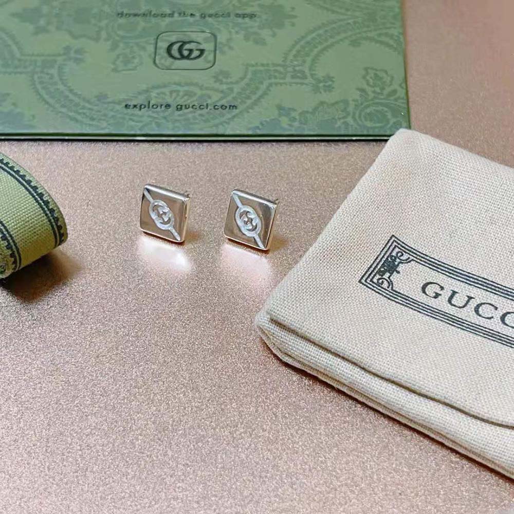 Gucci Women Diagonal Interlocking G Earrings