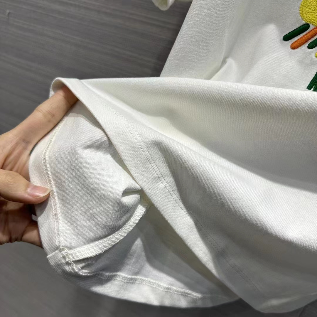 Gucci Women GG Cotton Jersey T-Shirt Monday 30°C Weather Embroidery Crewneck Short Sleeves