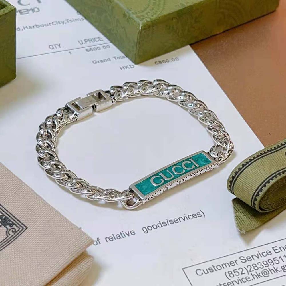 Gucci Women Gucci Logo Enamel Bracelet