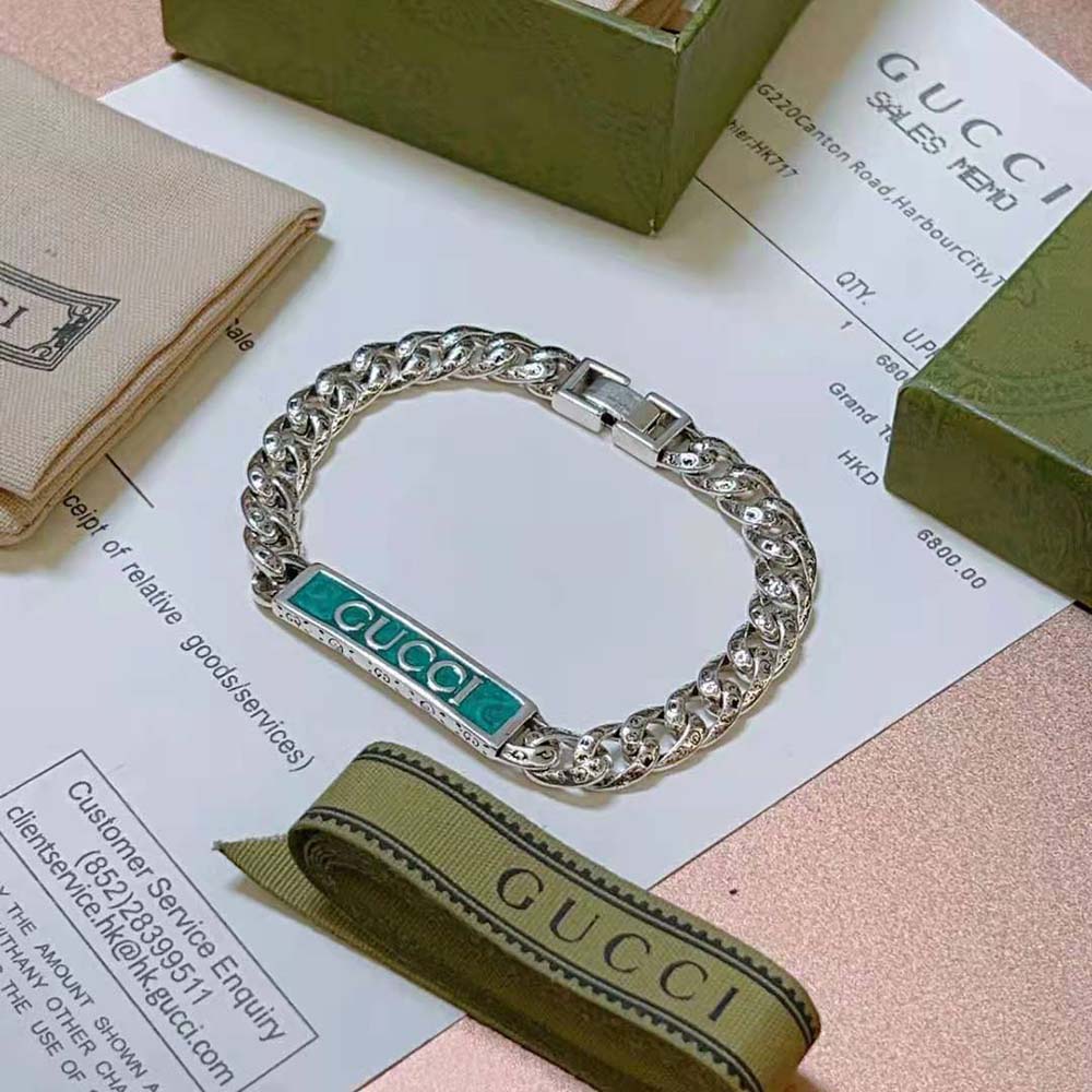 Gucci Women Gucci Logo Enamel Bracelet