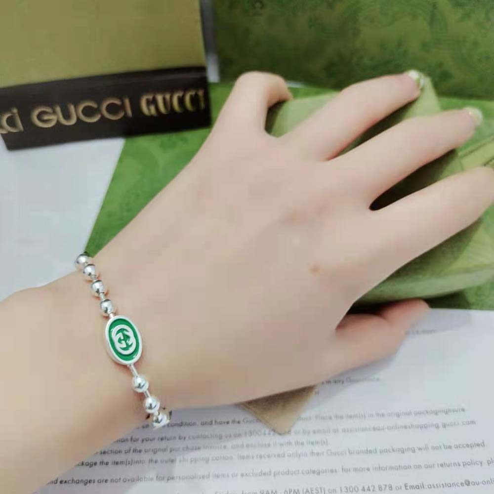 Gucci Women Interlocking G Boule Chain Bracelet
