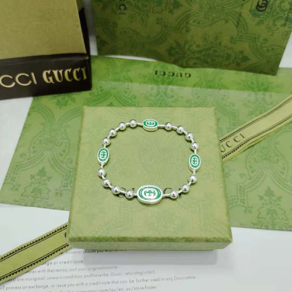 Gucci Women Interlocking G Boule Chain Bracelet