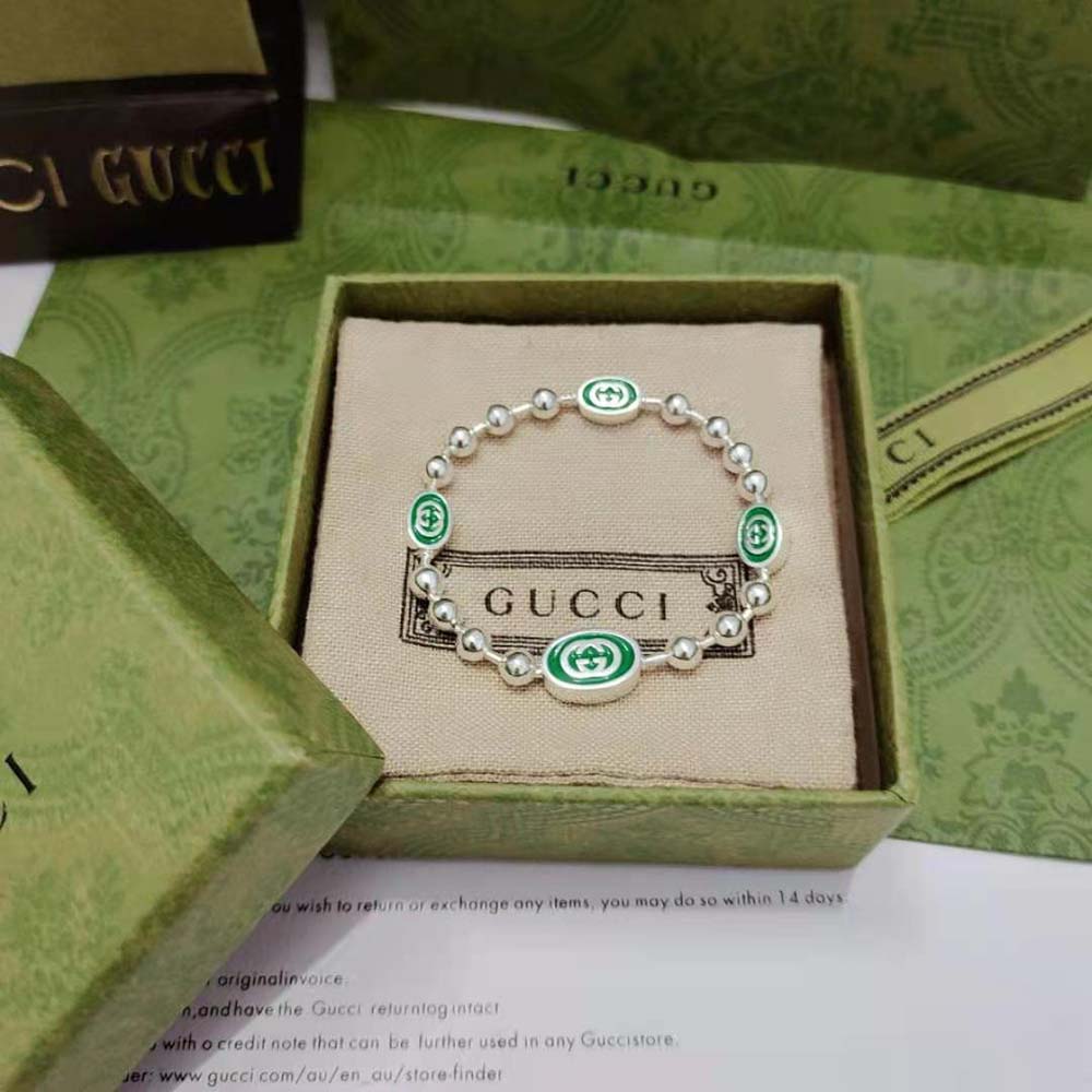 Gucci Women Interlocking G Boule Chain Bracelet