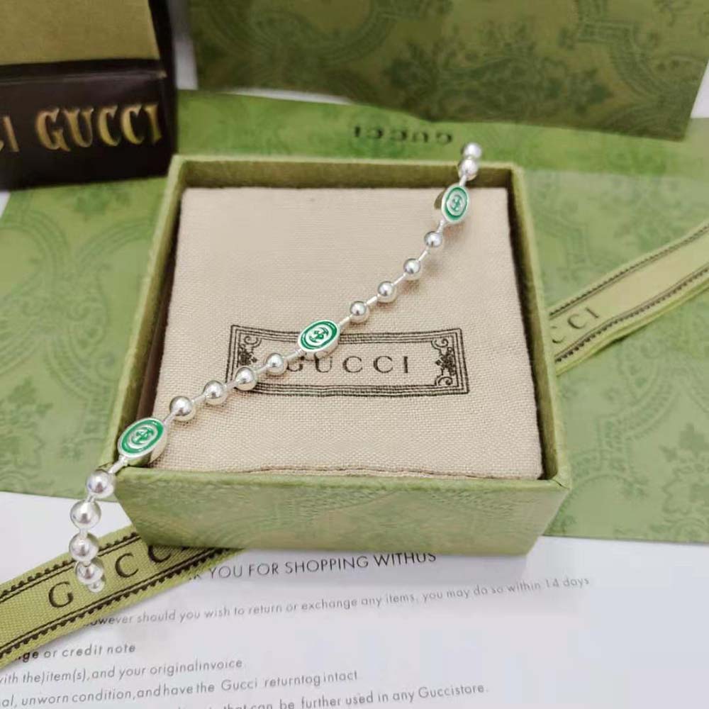 Gucci Women Interlocking G Boule Chain Bracelet