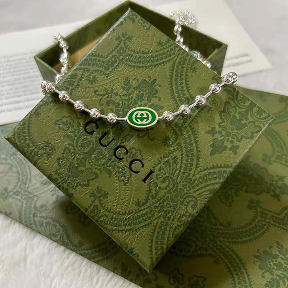 Gucci Women Interlocking G Boule Chain Necklace