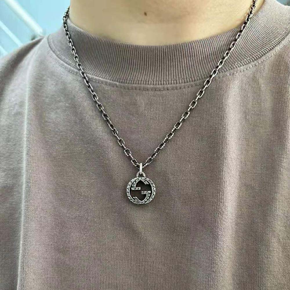 Gucci Women Interlocking G Pendant Necklace