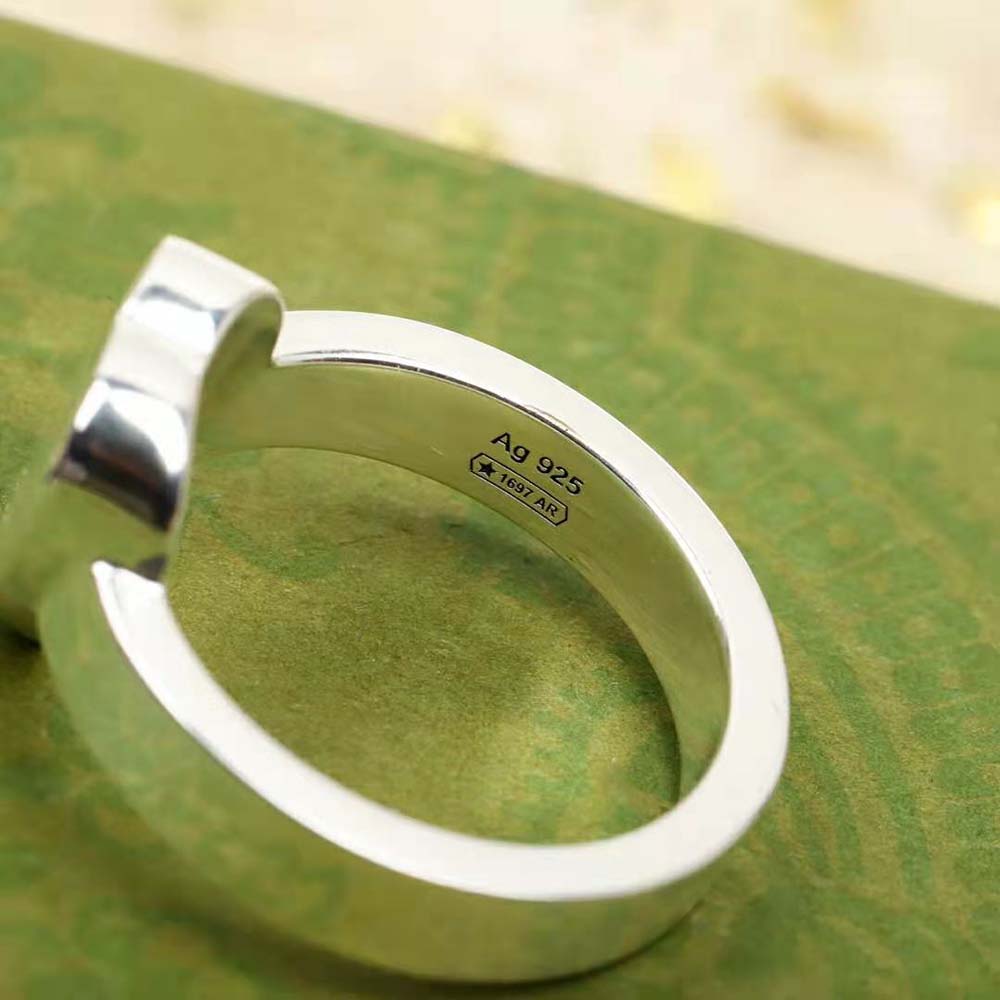 Gucci Women Trademark Ring with Heart Pendant