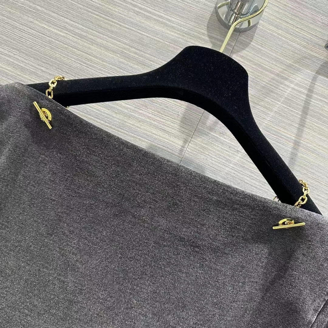 Louis Vuitton LV Men Bateau Neck T-Shirt Cotton Metal Grey Regular Fit