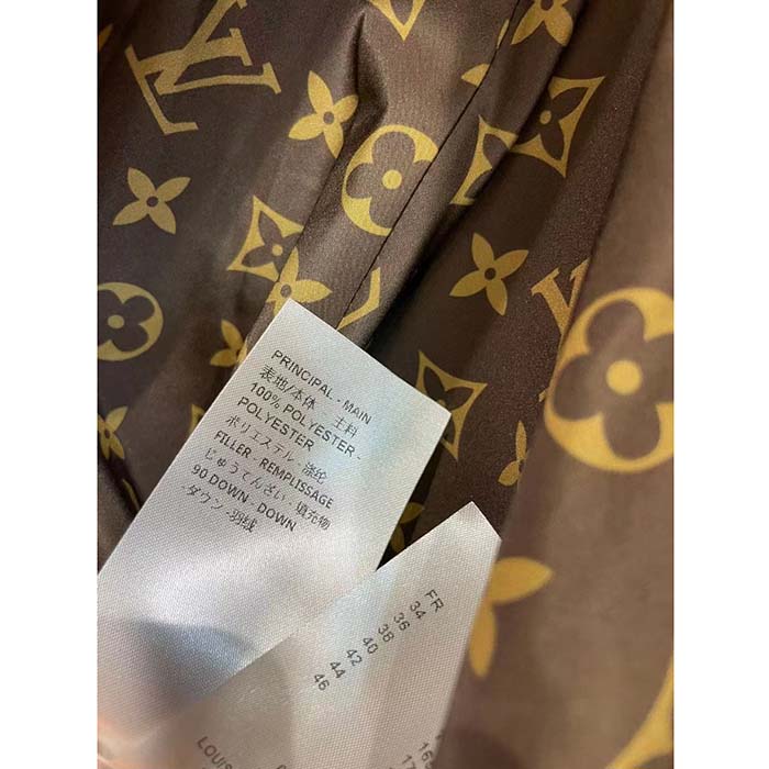 Louis Vuitton LV Men Monogram Accent Pillow Puffer Cape Black Regular Fit