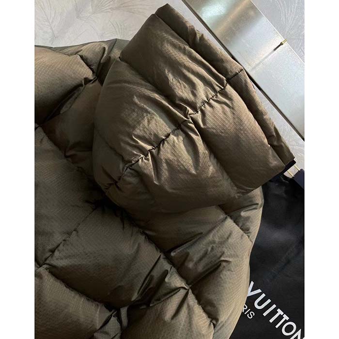Louis Vuitton LV Women Monogram Accent Pillow Puffer Cape Khaki Regular Fit