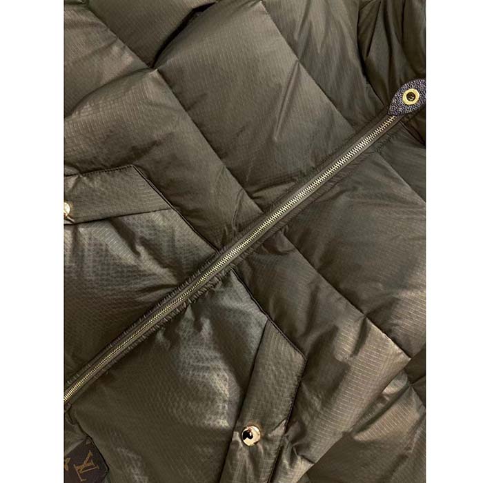Louis Vuitton LV Women Monogram Accent Pillow Puffer Cape Khaki Regular Fit