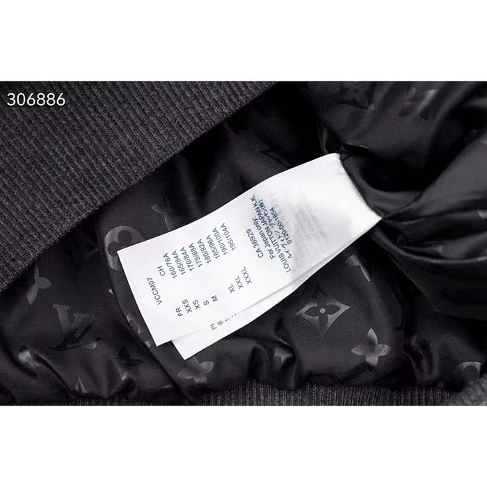 Louis Vuitton Women LV Fleece Blouson Regular Fit Front Zipped Closure Volcanic Ash
