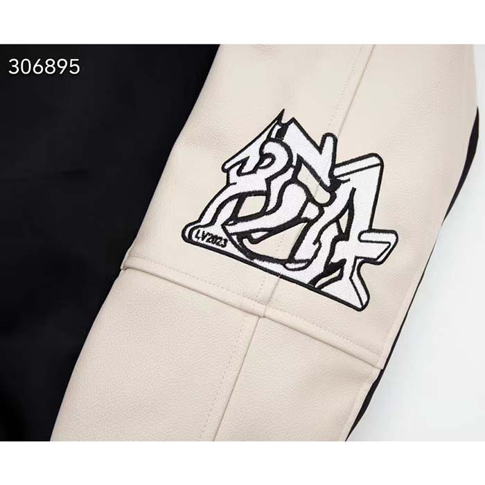 Louis Vuitton Men LV Leather And Nylon Blouson Regular Fit Embossed Vuitton Signature Calf