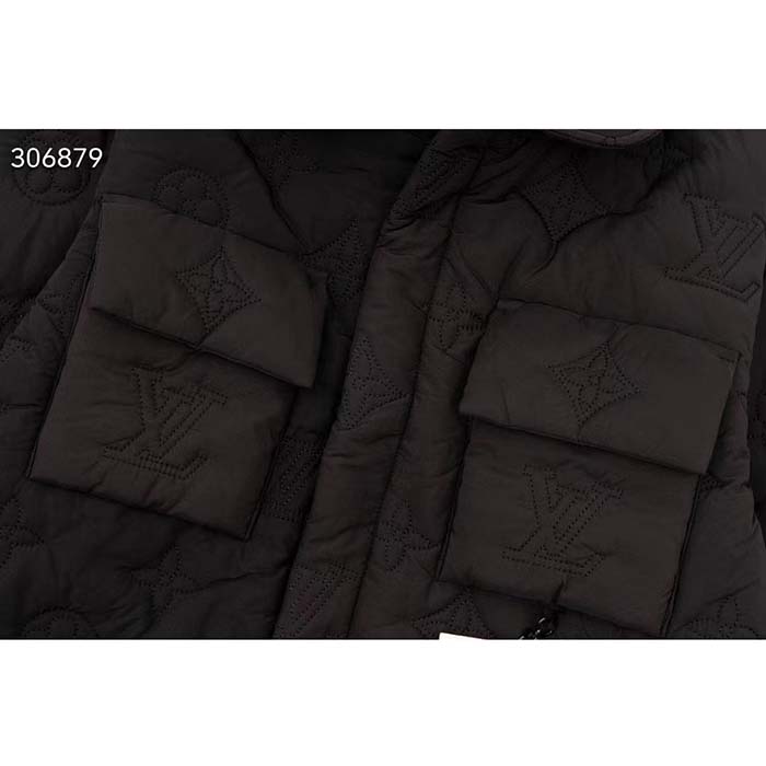 Louis Vuitton Men LV Monogram Padded Light Blouson Polyamide Black Loose Fit