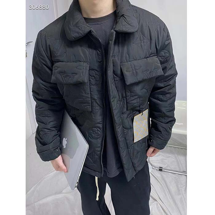 Louis Vuitton Men LV Monogram Padded Light Blouson Polyamide Black Loose Fit