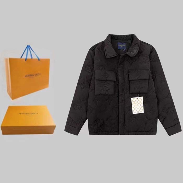 Louis Vuitton Men LV Monogram Padded Light Blouson Polyamide Black Loose Fit