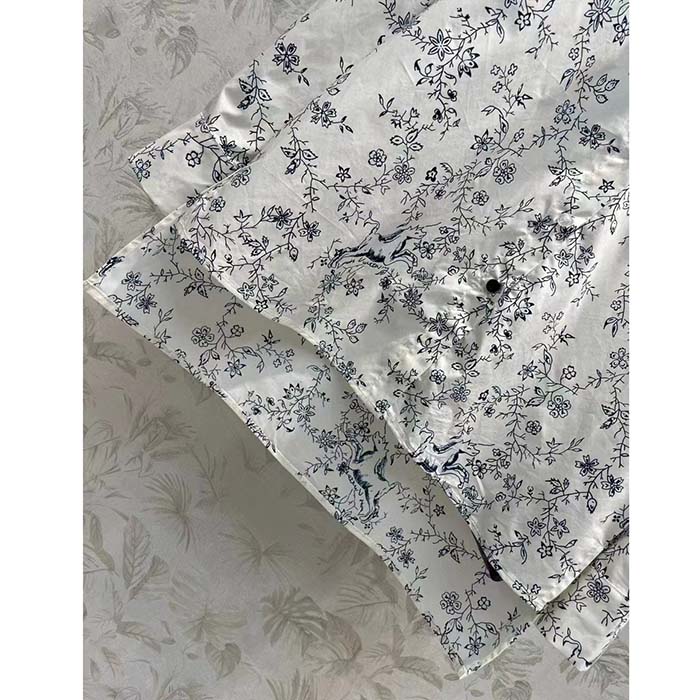 Louis Vuitton Women LV Unicorn Print Shirt Cotton Silk Mottled Grey Regular Fit