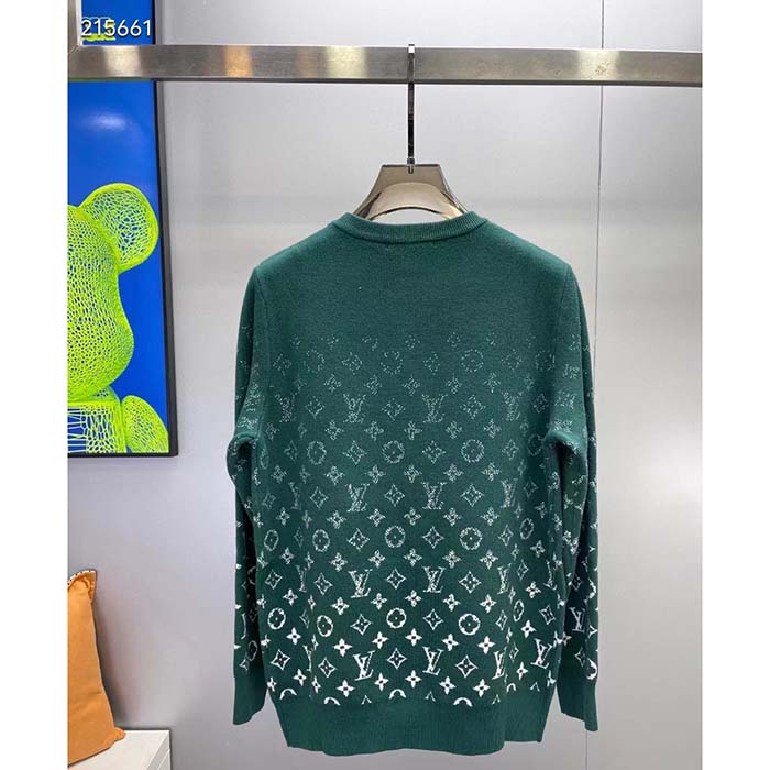 Louis Vuitton Women Monogram Gradient Cotton Crewneck Regular Fit Allover Monogram Gradient Motif