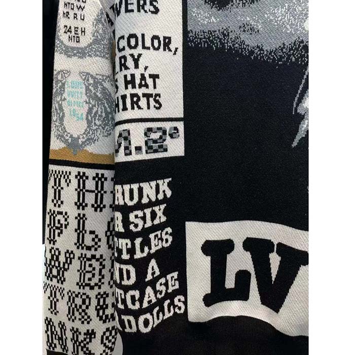 Louis Vuitton Women Wool Crewneck Regular Fit Jacquard Allover LV Fanzine Motif Multicolor