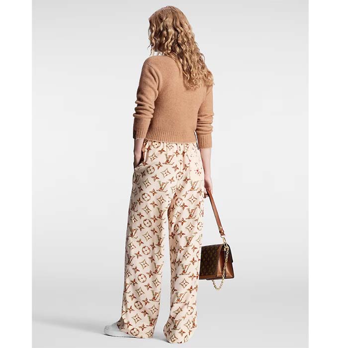 Louis Vuitton Women LV Cropped Camel Cardigan Yack Hair Silk Camel Regular Fit