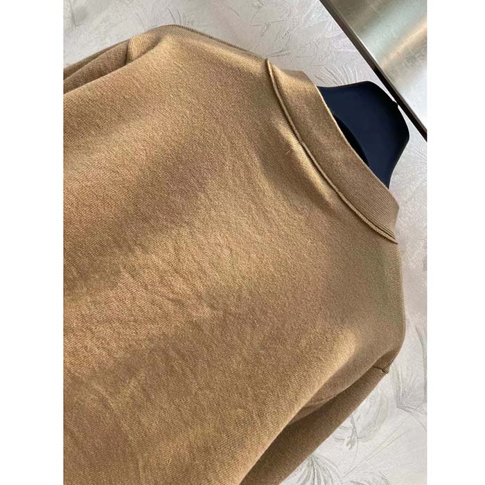 Louis Vuitton Women LV Cropped Camel Cardigan Yack Hair Silk Camel Regular Fit