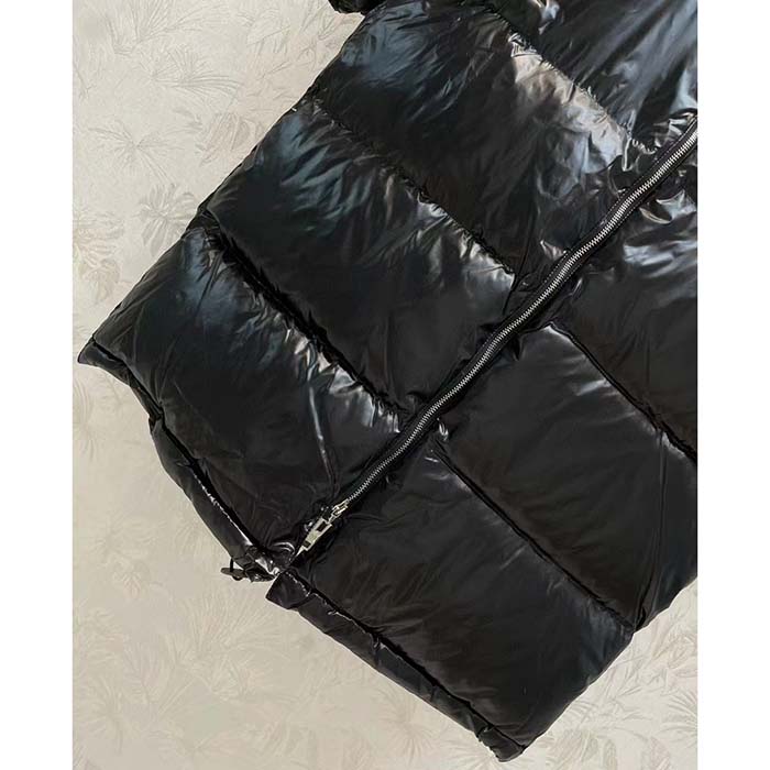 Louis Vuitton Women LV Glossy Long Puffer Coat Black Regular Fit Polyamide