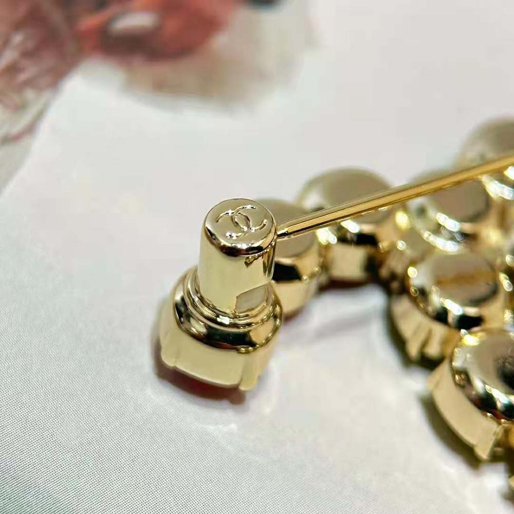 Chanel Women Brooch in Metal and Diamantés