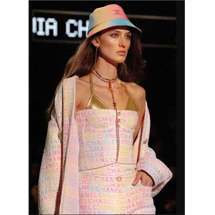 Chanel Women CC Top Cotton Wool Tweed Iridescent Stretch Jersey Multicolor Ref.  P76398 V68251 NS965