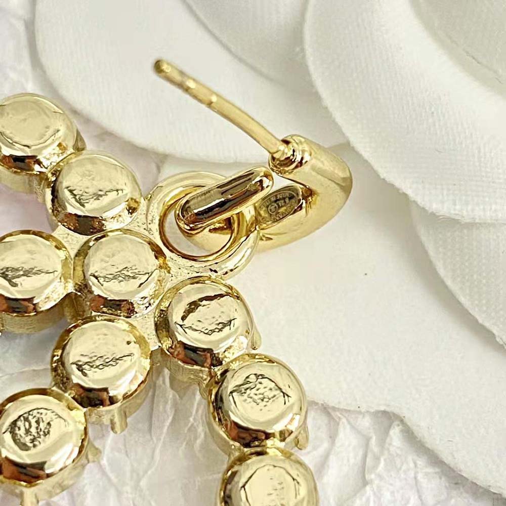 Chanel Women Pendant Earrings in Metal and Strass