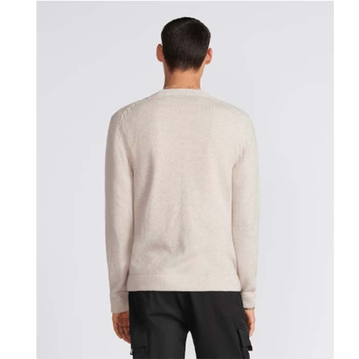Dior Men CD Christian Dior Couture Cardigan Beige Cashmere Jersey